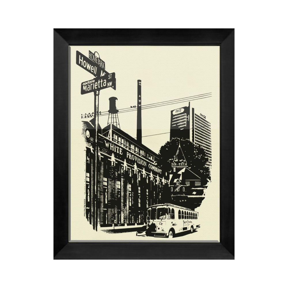 GA Tech/Home Park/West Midtown Screen-Printed Wall Art - 20" x 25Print
