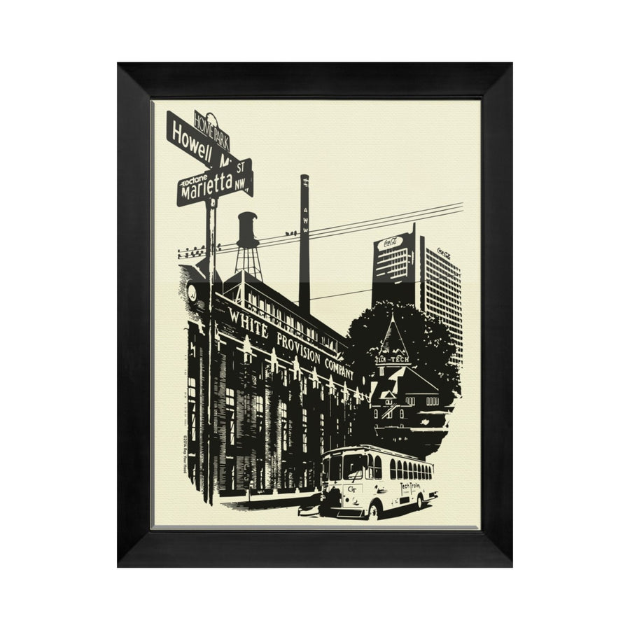 GA Tech/Home Park/West Midtown Screen-Printed Wall Art - 20" x 25Print