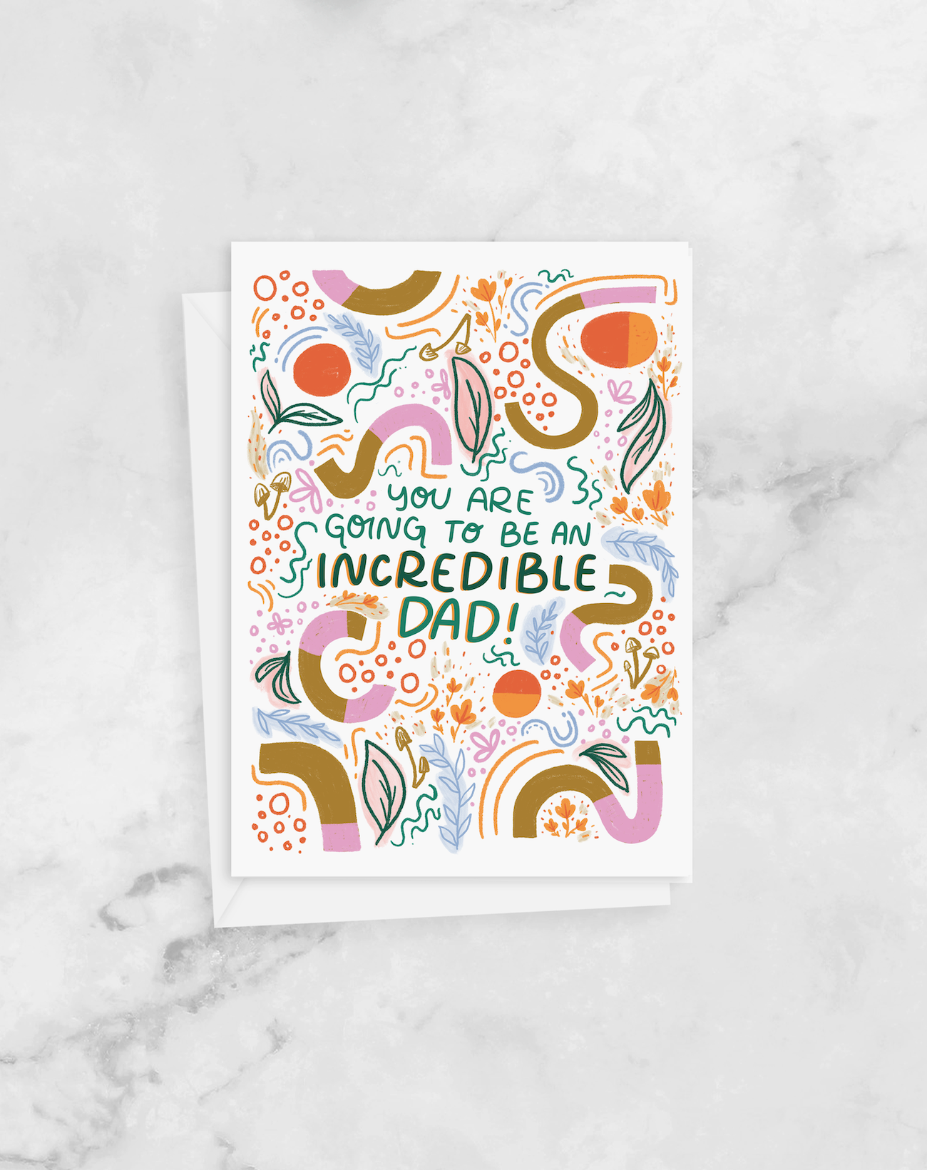 Greeting Card - Father's Day - New Dad - You're going to be an incredible dad - Peach or Plum