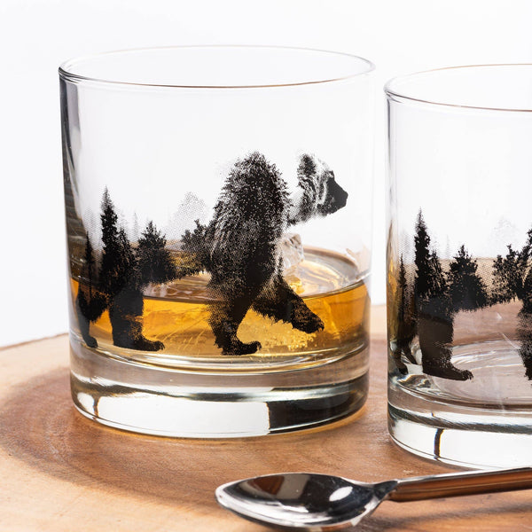 Black Lantern - Double Exposure Bear Whiskey Glasses