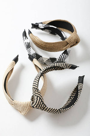 Ivory Boho Rattan Knotted Headband