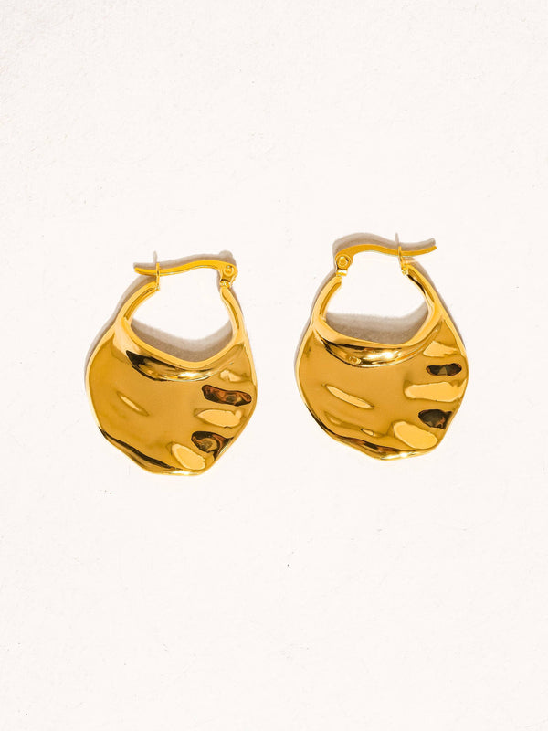 Jinni Gold Non-Tarnish Classic Hoop Earring