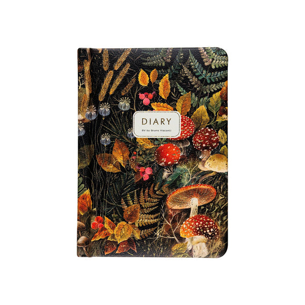 BV by Bruno Visconti - A6 Vegan Leather Hardcover Daily Planner - Forest Mushrooms