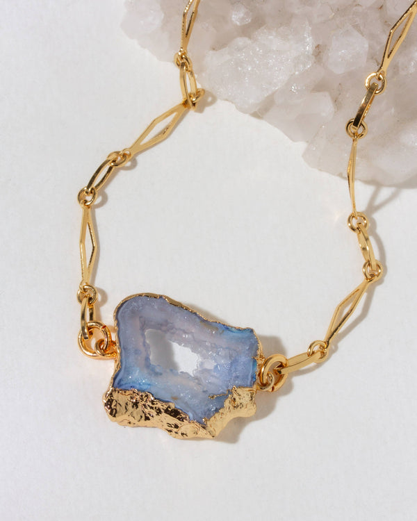 Luna Norte - Boho Balance Pendant- Blue Agate