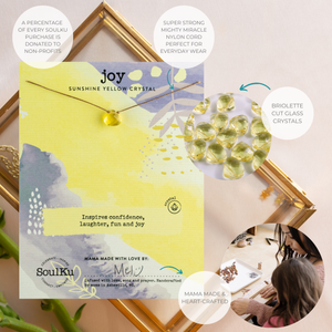 Joy Soul Shine Necklace - Sunshine Yellow Crystal