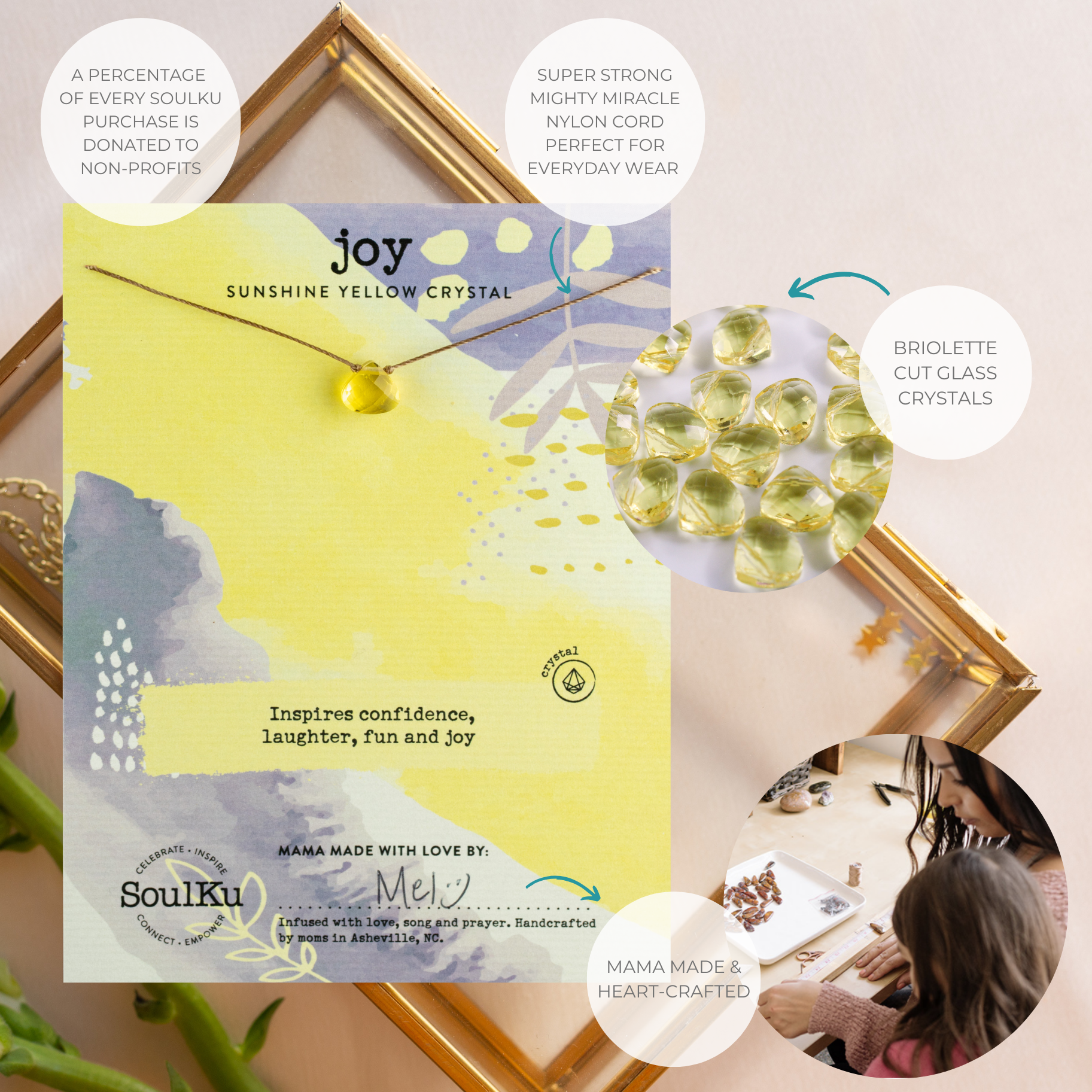 Joy Soul Shine Necklace - Sunshine Yellow Crystal