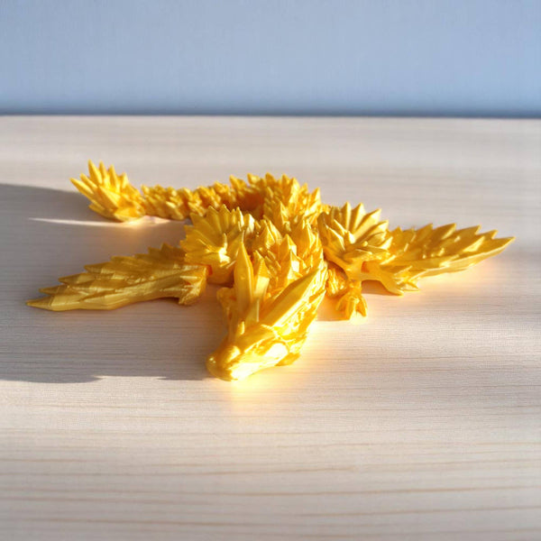 PowerTRC 3D Print - 3D Printed Articulated Crystal Dragon with Wings (Large)
