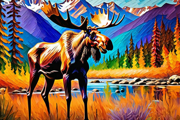 Micro Puzzles - Colorful Moose
