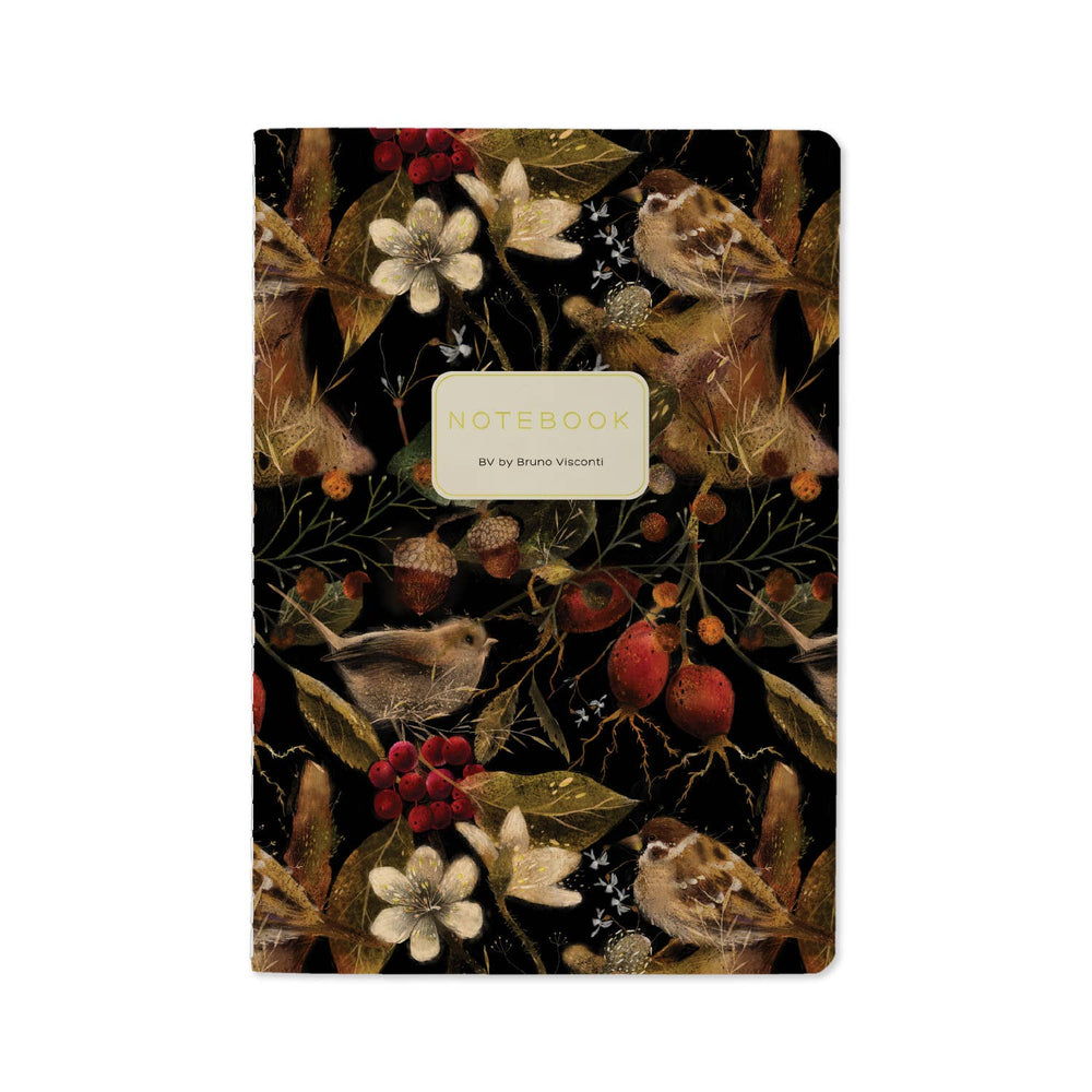 BV by Bruno Visconti - A5 Notebook -  Forest Sparrows