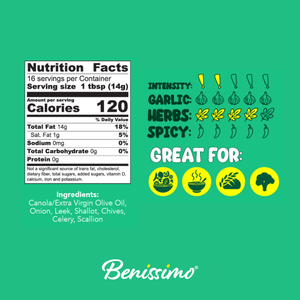 Benissimo / Hongar Farms / Lesley Elizabeth - Benissimo Shallots, Scallions & Leeks Oil – 8.12 fl oz