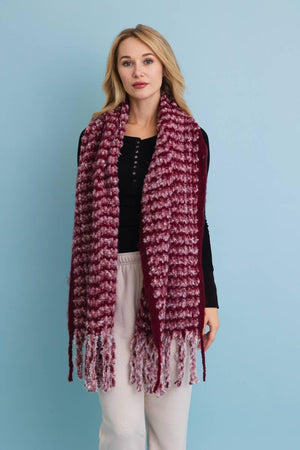 Black Ultra Soft Tassel Scarf
