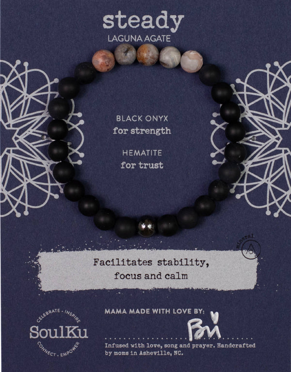 SoulKu - Laguna Agate Men's Bracelet for Steady