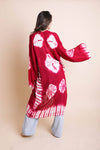Boho Vibes Tie-Dye Longline Wrap Kimono