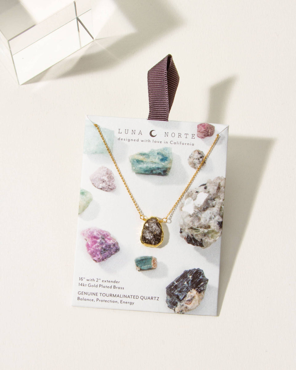 Earth, Wind and Fire Tourmalinated Quartz Necklace