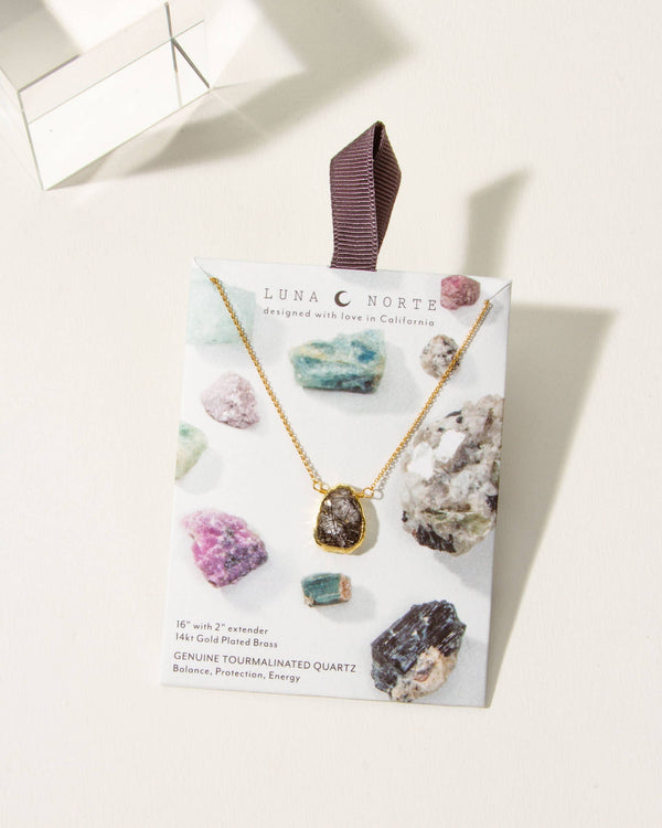 Earth, Wind and Fire Tourmalinated Quartz Necklace