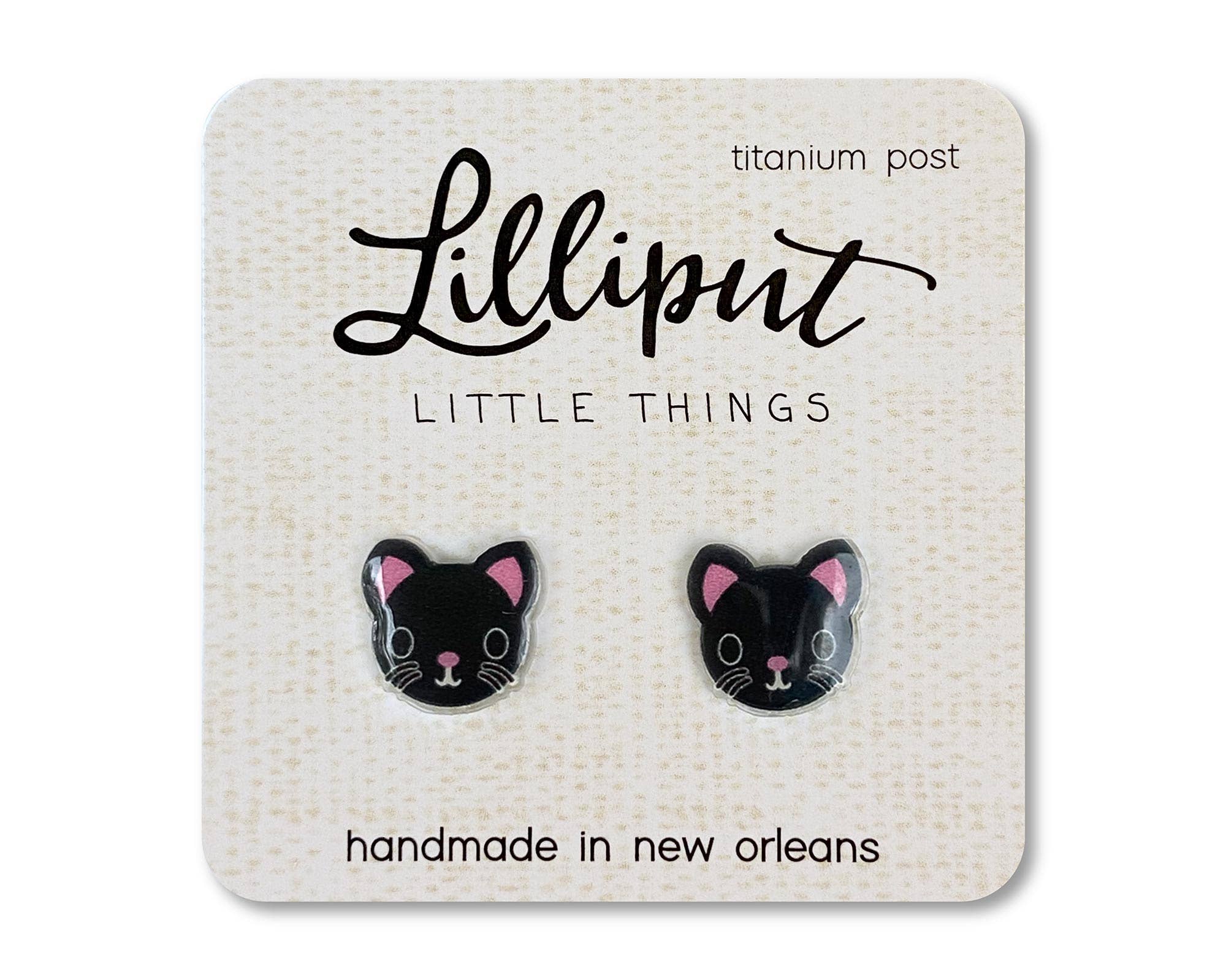 Kitty Cat Earrings: Tuxedo