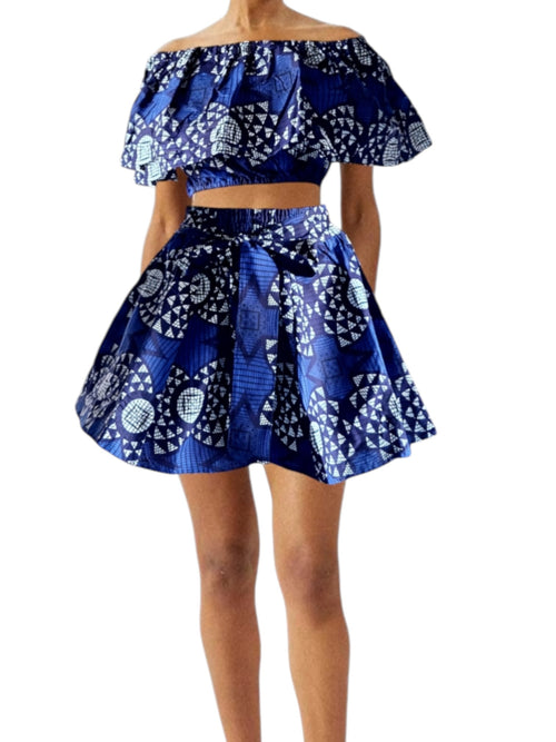 Aba Mini Skirt & Crop Top Set