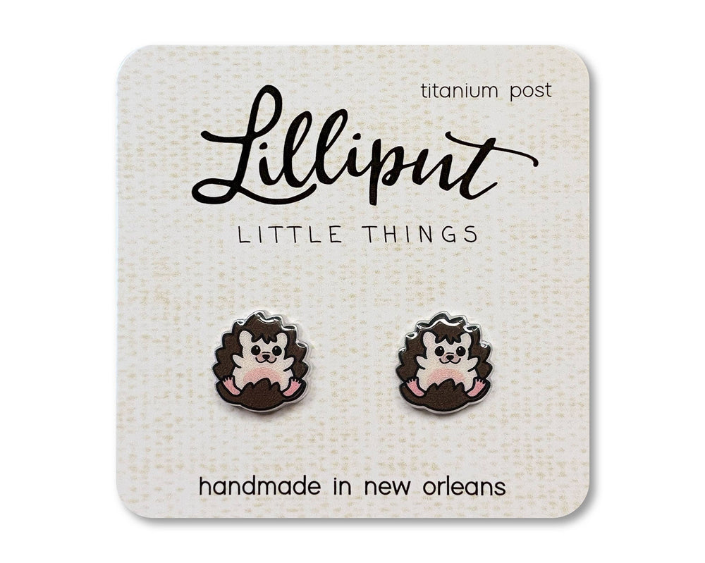 Lilliput Little Things - Hedgehog Earrings // Cute Animal Earrings
