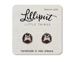 Lilliput Little Things - Hedgehog Earrings // Cute Animal Earrings