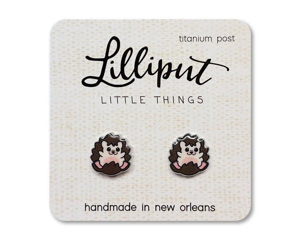 Lilliput Little Things - Hedgehog Earrings // Cute Animal Earrings