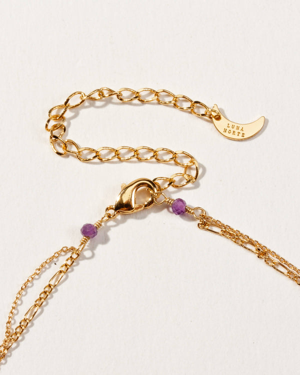 Luna Norte - Power of Two Necklace Set - Druzy Quartz & Amethyst