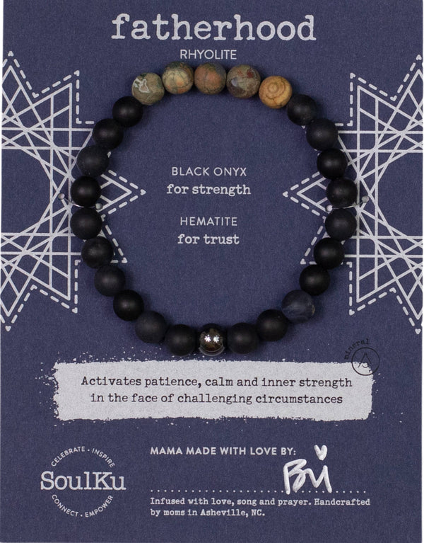 Fatherhood Rhyolite Men's Bracelet