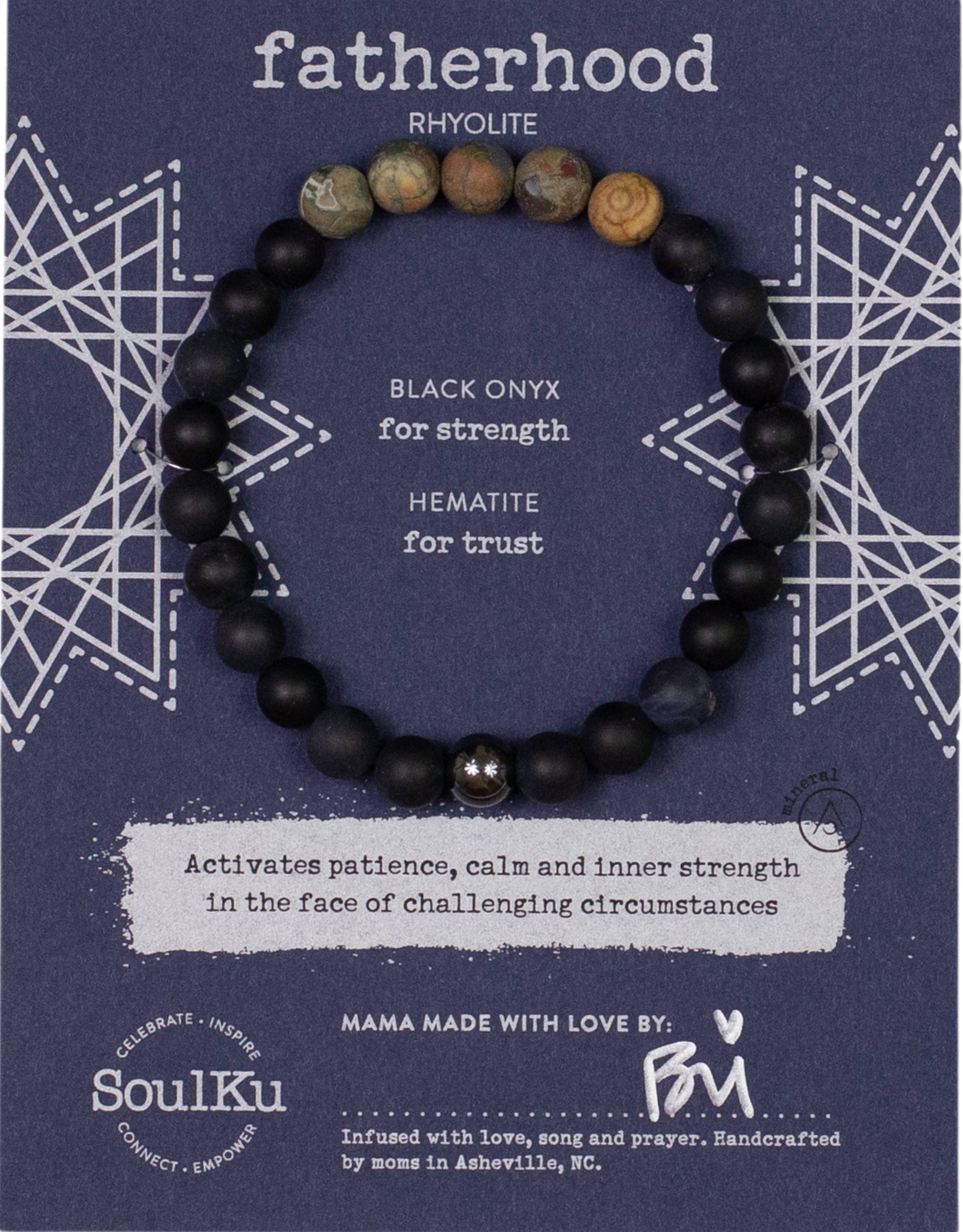 Fatherhood Rhyolite Men's Bracelet