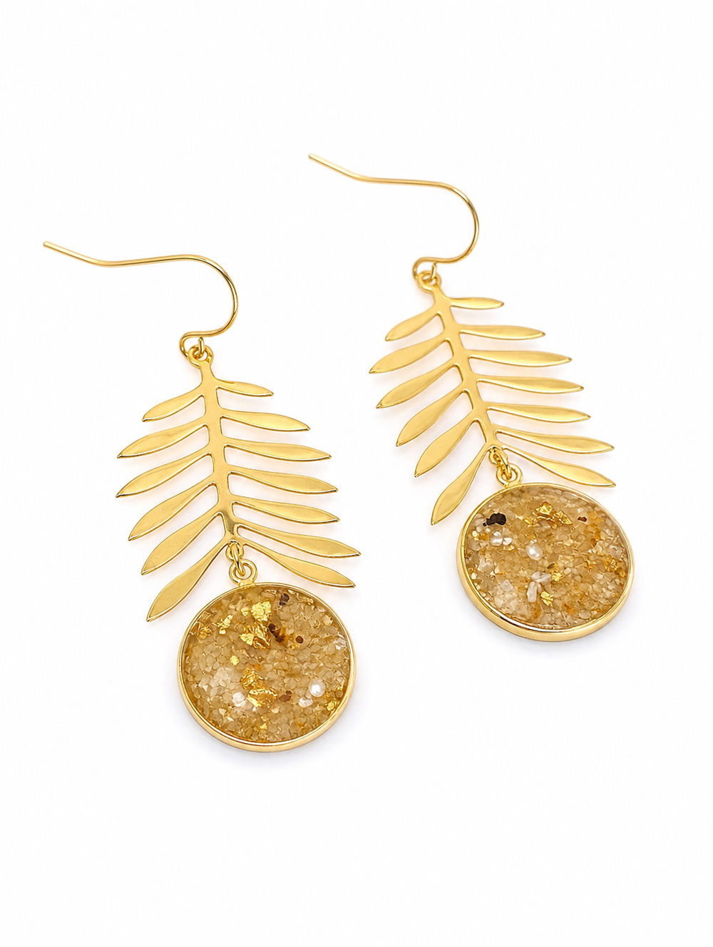 Mekdes Brass and Resin Earrings