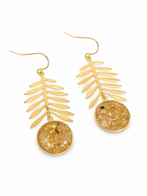 Mekdes Brass and Resin Earrings