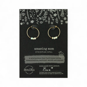 Amazing Mom - Ethiopian Opal 14K Gold-Filled Hoop Earrings