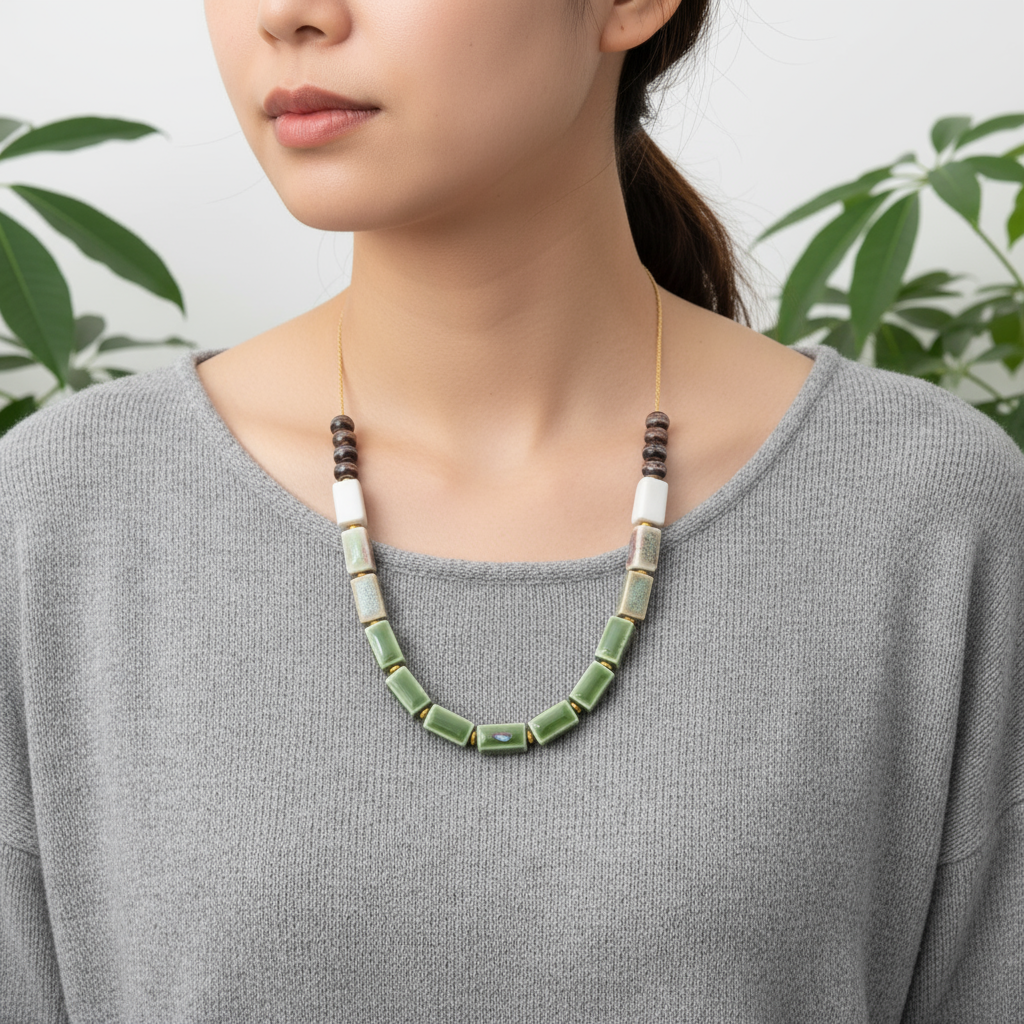 Azra Porcelain Ceramic Necklace