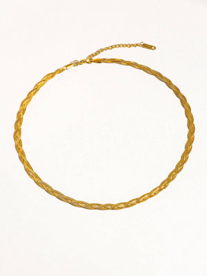 Flânerie by MAIQ - Vedette 18K Gold Non-Tarnish Braided Snake Chain Necklace