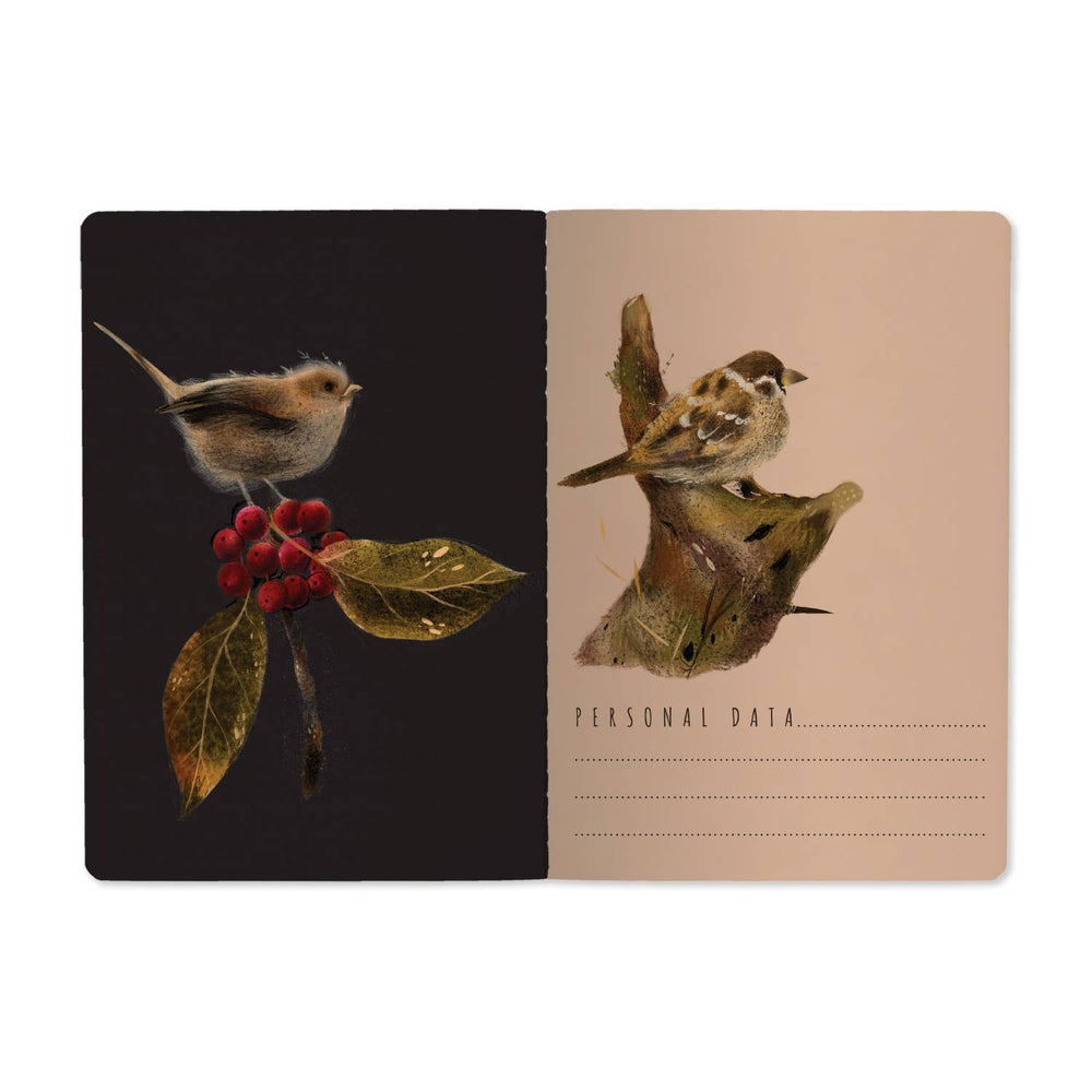 BV by Bruno Visconti - A5 Notebook -  Forest Sparrows