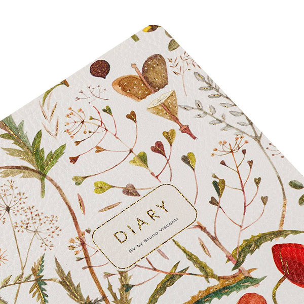 BV by Bruno Visconti - A5 Vegan Leather Daily Planner - Greens and Flowers