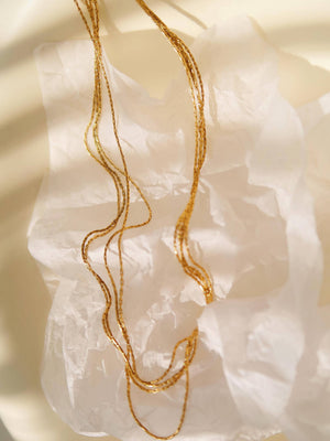Flânerie by MAIQ - Palisse 18K Gold Non-Tarnish Layered Dainty Chain Necklace