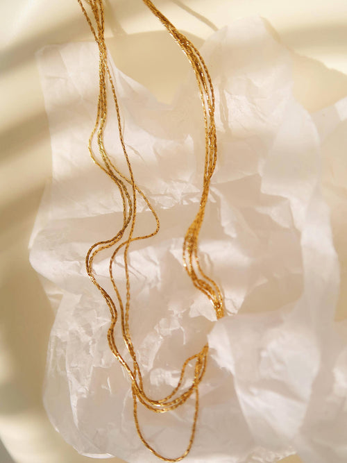 Flânerie by MAIQ - Palisse 18K Gold Non-Tarnish Layered Dainty Chain Necklace