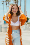 Boho Vibes Tie-Dye Longline Wrap Kimono
