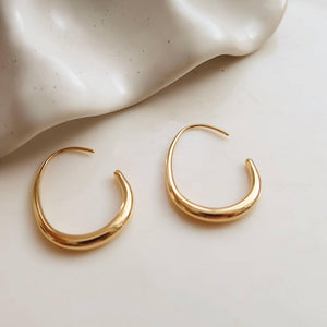 Cyril Non-Tarnish Minimalist Open Hoop Earrings