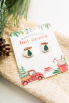 Hot Cocoa Mug Christmas Stud Earrings