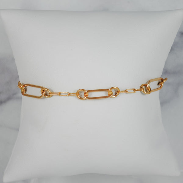 Paperclip Floating Bracelet - gold-filled