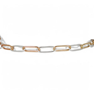 Petite Paperclip Chain Bracelet - mixed metals