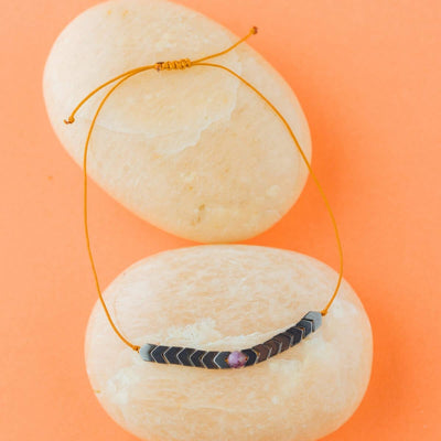 Fearless Amethyst Adjustable Bracelet