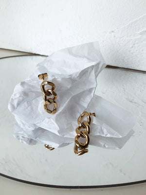 Flânerie by MAIQ - Avalon 18K Gold Non-Tarnish Chain Link Earrings