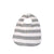 White with Grey Stripes Baby Bib