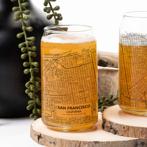 Atlanta Topographic Map Pint Glass