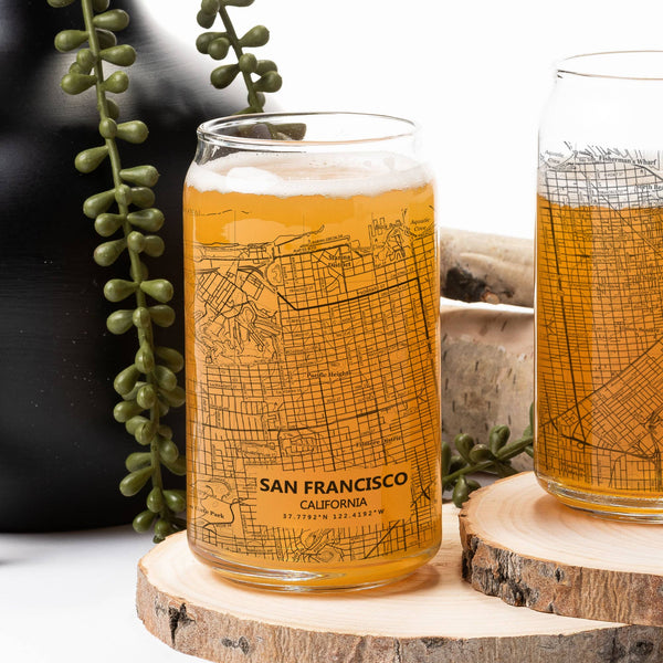 Atlanta Topographic Map Pint Glass