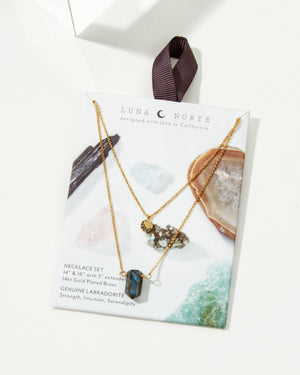 Labradorite Luz de Luna Necklace Set