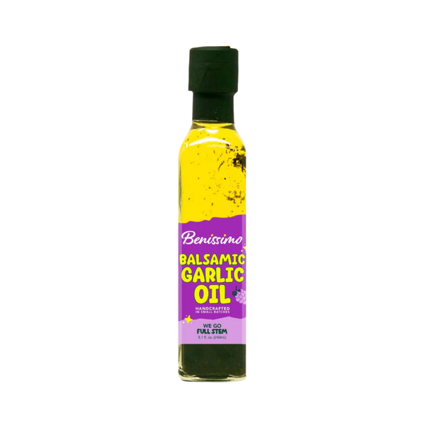 Benissimo / Hongar Farms / Lesley Elizabeth - Benissimo Balsamic Garlic EVOO Blend –  8.12 fl oz Marasca