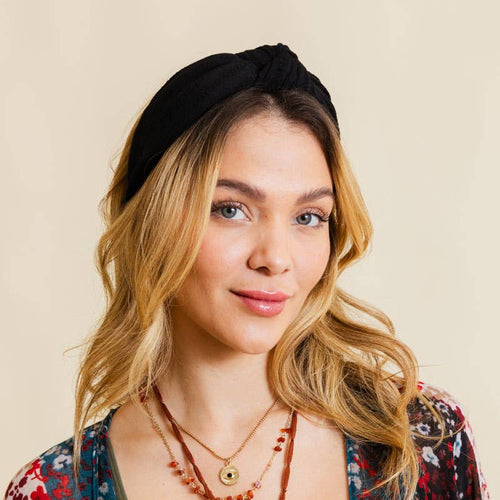 Stripe Topknot Headband