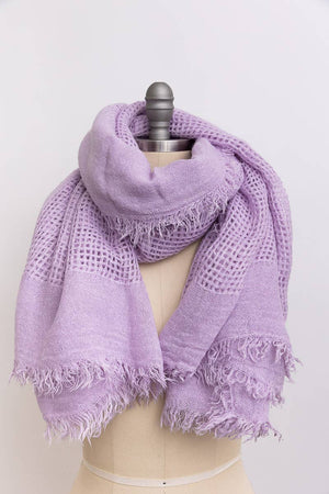 Lavender Open Weave Square Scarf